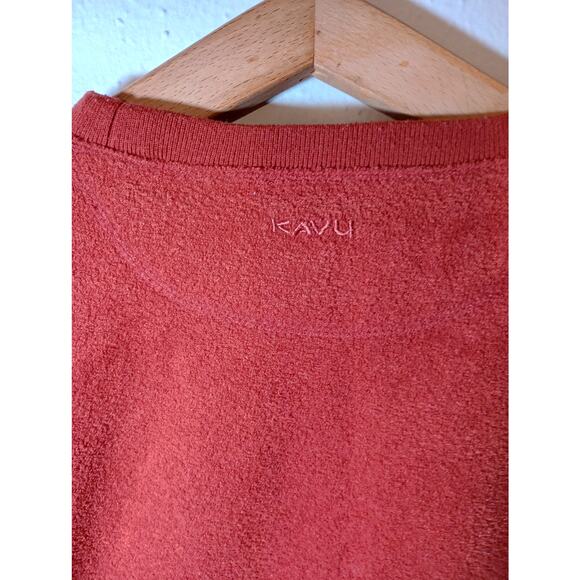 Kavu Men's Size Medium Burnt Orange Long Sleeve Pullover Sweater Sweatshirt Fall - Picture 5 of 10